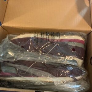 Lands' End Purple and White Retro Sneakers